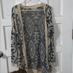 Pink rose long cardigan